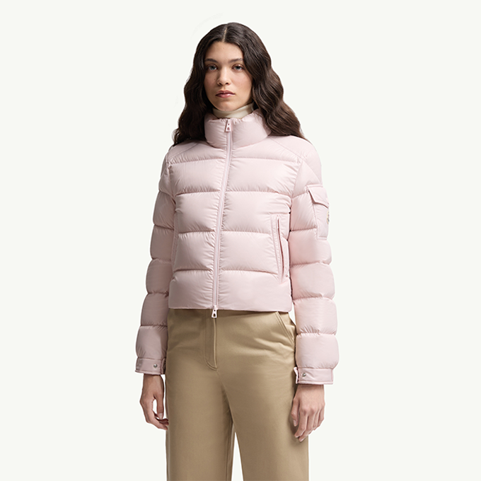 moncler petra stand collar cropped down jacket